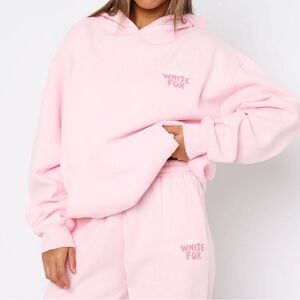 NWT White Fox Pink Hoodie Size XS/S